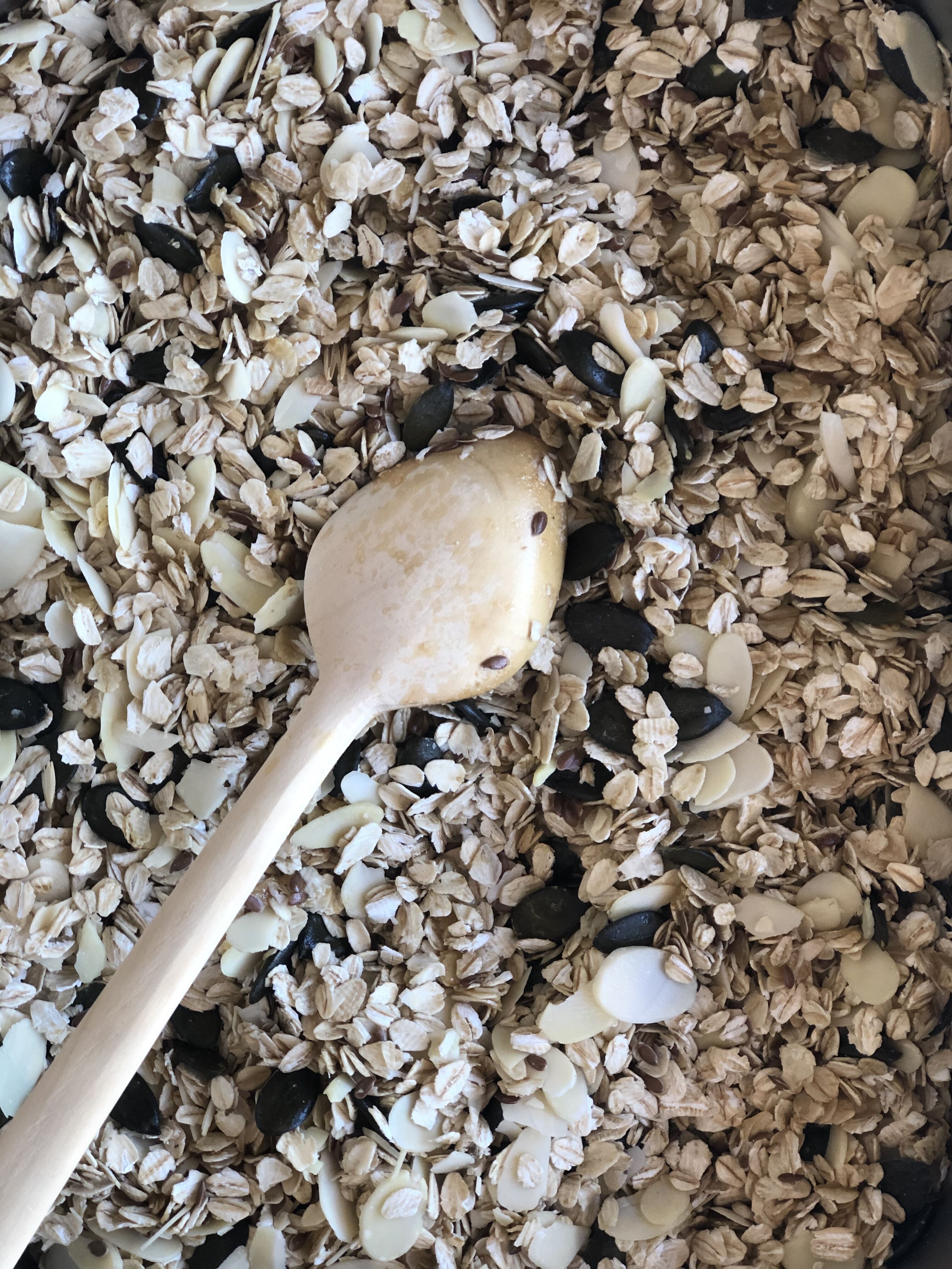 Ev Yapımı Granola tarifi - hazırlık aşaması